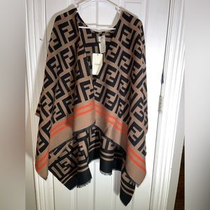 Fendi FF Poncho Multicolor Poncho